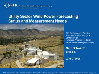 Utility Sector Wind Power Forecasting: Status and Measurement Needs
