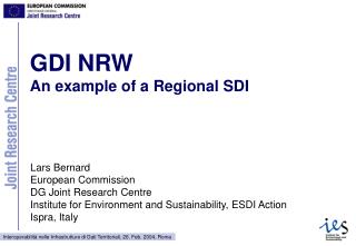 GDI NRW An example of a Regional SDI