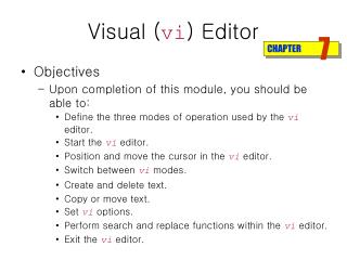 Visual ( vi ) Editor
