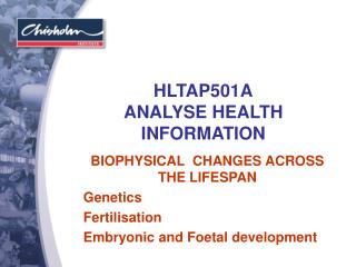 HLTAP501A ANALYSE HEALTH INFORMATION