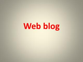 Web blog