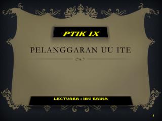 Pelanggaran UU ITE