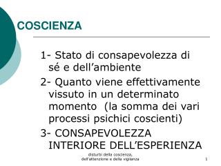 COSCIENZA