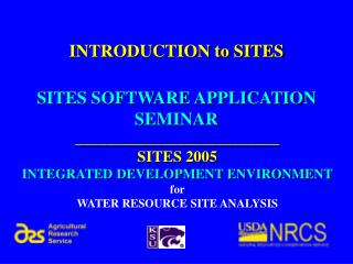 SITES SOFTWARE APPLICATION SEMINAR