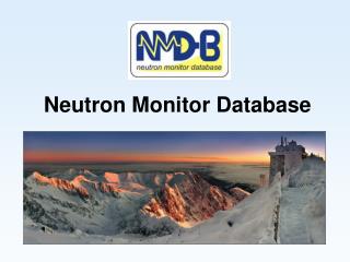 Neutron Monitor Database