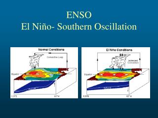 ENSO El Ni ñ o- Southern Oscillation