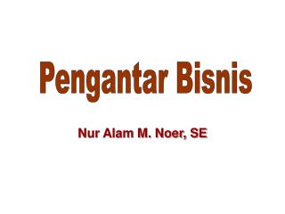 Nur Alam M. Noer, SE
