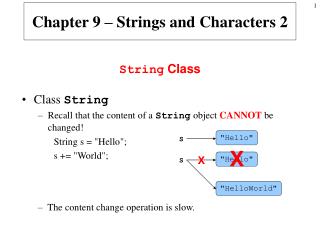 Chapter 9 – Strings and Characters 2