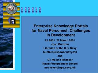 Enterprise Knowledge Portals for Naval Personnel: Challenges in Development