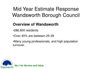 Mid Year Estimate Response Wandsworth Borough Council