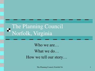 The Planning Council Norfolk, Virginia