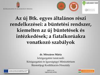 I. Büntetések a szabadságvesztés az elzárás a közérdekű munka a pénzbüntetés