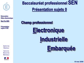 I NSPECTION G ENERALE I NSPECTION E DUCATION N ATIONALE