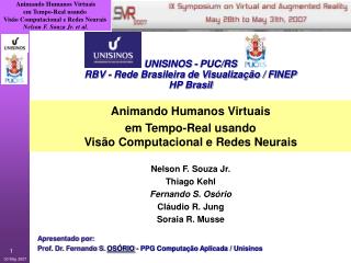 Animando Humanos Virtuais em Tempo-Real usando Visão Computacional e Redes Neurais