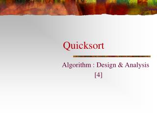 Quicksort
