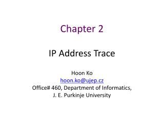 Chapter 2 IP Address Trace