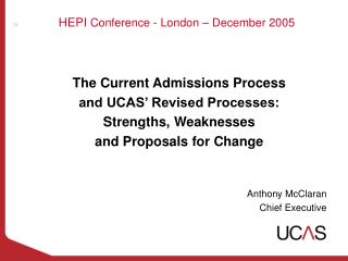 HEPI Conference - London – December 2005