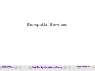 Geospatial Services