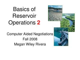 Basics of Reservoir Operations 2