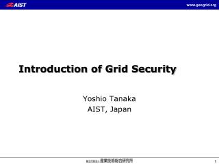 Introduction of Grid Security