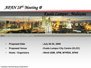 APAN 28 th Meeting @