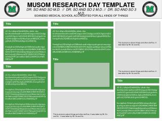 MUSOM RESEARCH DAY TEMPLATE