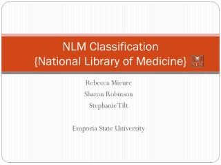 NLM Classification {National Library of Medicine}