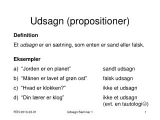 Udsagn (propositioner)