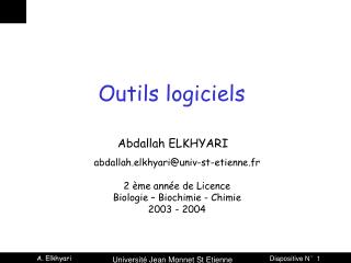 Outils logiciels