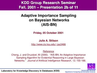 KDD Group Research Seminar Fall, 2001 – Presentation 2b of 11
