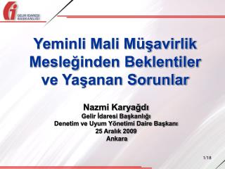 Yeminli Mali Müşavirlik Mesleğinden Beklentiler ve Yaşanan Sorunlar