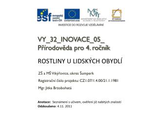 VY_32_INOVACE_05_ Přírodověda pro 4. ročník