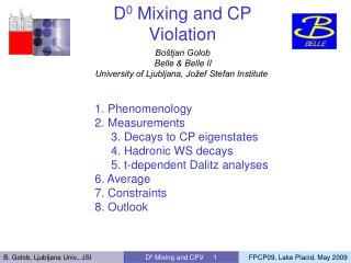D 0 Mixing and CP Violation