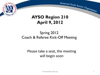 AYSO Region 210 April 9, 2012