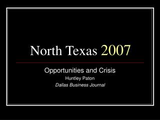 North Texas 2007