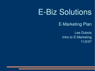 E-Biz Solutions