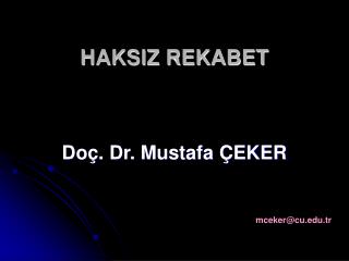 HAKSIZ REKABET