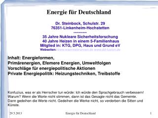 Energie für Deutschland