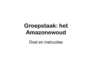 Groepstaak: het Amazonewoud