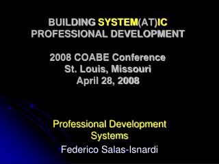 Professional Development Systems Federico Salas-Isnardi