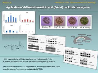 Application of delta- aminolevulinic acid (  -ALA) on Azolla propagation