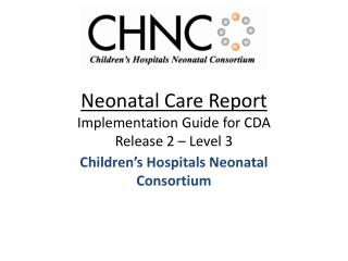 Neonatal Care Report Implementation Guide for CDA Release 2 – Level 3