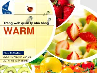 Trang web quản lý nhà hàng WARM