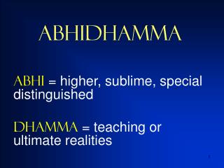 Abhidhamma