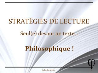STRATÉGIES DE LECTURE