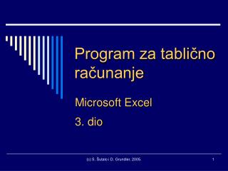 Program za tablično računanje