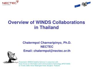 Overview of WINDS Collaborations in Thailand