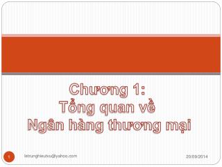 Chương 1: Tổng quan về Ngân hàng thương mại