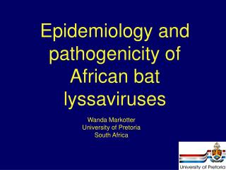 Epidemiology and pathogenicity of African bat lyssaviruses