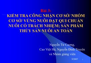 Nguyễn Tử Cương, Cao Việt Hà, Nguyễn Đình Truyên